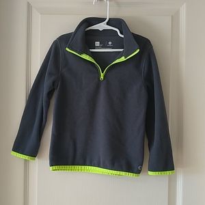 Gray fleece half zip pullover